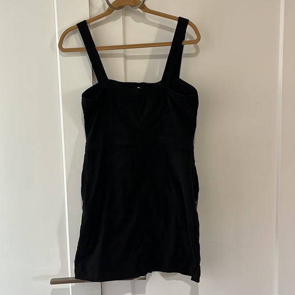 Abercrombie and Fitch medium black tank button up short mini velvet dress - Picture 5 of 5